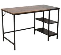 CLP Bureaux Ocala , table de bureau avec étagères , noir/marron