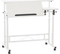 CLP Bureaux Telford , table d'ordinateur en métal réglable en hauteur , blanc