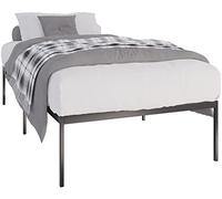 Cadre De Lit en Métal Fargo I Sommier A Lattes Métallique I Largeur 100, 180, 200 cm I Capacité De Charge 320 Kg, Couleur:Noir, Taille:200x100x42 cm