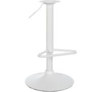 CLP Cadre de Rechange pour Tabouret de Bar, Cadre Tabouret avec écartement de 10x10 cm, Cadre en métal réglable en Hauteur avec Repose-Pieds, Couleur:Blanc