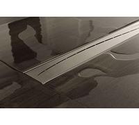 CLP Caniveau pour Ecoulement De Douche Marisol en Acier Inoxydable I Siphon De Douche Inclus I Siphon Extra Plat I 9 Tailles Disponibles, Couleur:Acier affiné, Taille:1000 mm