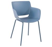 CLP Chaise Alpena I Chaise d'extérieur Absolument résistante aux intempéries et aux UV I Structure de la Chaise en Acier revêtu par Poudre, Couleur:Bleu