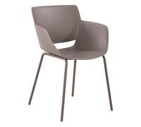 CLP Chaise Alpena I Chaise d'extérieur Absolument résistante aux intempéries et aux UV I Structure de la Chaise en Acier revêtu par Poudre, Couleur:Taupe