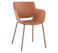 CLP Chaise Alpena I Chaise d'extérieur Absolument résistante aux intempéries et aux UV I Structure de la Chaise en Acier revêtu par Poudre Couleur:Terracotta