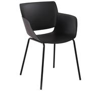 CLP Chaise Alpena I Chaise d'extérieur Absolument résistante aux intempéries et aux UV I Structure de la Chaise en Acier revêtu par Poudre Couleur:Noir