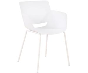 CLP Chaise Alpena I Chaise d'extérieur Absolument résistante aux intempéries et aux UV I Structure de la Chaise en Acier revêtu par Poudre Couleur:Blanc