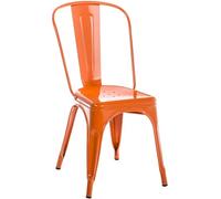 CLP Chaise Benedikt I Chaise métallique empilable et Facile d'entretien I Chaise empilable pouvant Supporter jusqu'ŕ 200 kg, Couleur:Orange