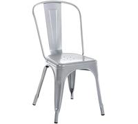 CLP Chaise Benedikt I - Métallique empilable, facile d'entretien, jusqu'à 200 kg - Argent
