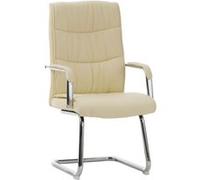 CLP Chaise Cantilever Caro en similicuir , Crème