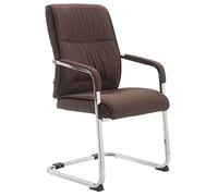 Chaise visiteur XXL Anubis tissu , Marron Marron