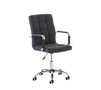 CLP Chaise de bureau Deli V2 – Tissu ergonomique, hauteur réglable, accoudoir, roulettes – Gris