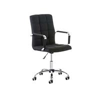 CLP Chaise de Bureau Deli V2 Tissu I Fauteuil de Bureau Ergonomique Hateur Réglable Confortable avec Accoudoir et roulettes, Couleur:Noir
