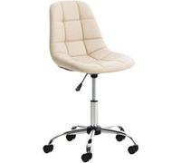 CLP Chaise de bureau Emil similicuir , Crème Crème G