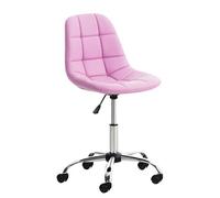 CLP Chaise de bureau Emil similicuir , Rose