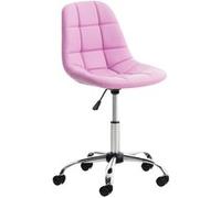 CLP Chaise de bureau Emil similicuir , Rose Rose G