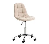 CLP Chaise de bureau Emil tissu , Crème