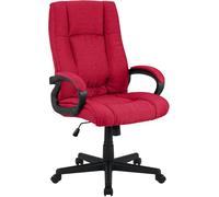 CLP Chaise de Bureau Ergonomique avec roulettes et réglage en Hauteur, Chaise de Direction réglable en Hauteur, Chaise pivotante Sparta Couleur:Rouge