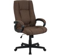 CLP Chaise de bureau Sparta – Ergonomique, pivotante, réglable en hauteur, roulettes – Marron