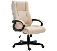 CLP – Chaise de bureau Sparta – Ergonomique, roulettes, réglable en hauteur – Crème