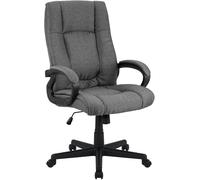 CLP Chaise de bureau Sparta ergonomique pivotante réglable en hauteur roulettes Gris foncé