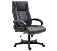 CLP Chaise de bureau Sparta – Ergonomique, réglable en hauteur, pivotante avec roulettes – Noir