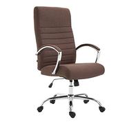 CLP Chaise de Bureau Ergonomique Valais en Tissu, Chaise pivotante Moderne réglable en Hauteur, jusqu'ŕ 136 kg, Couleur:Marron