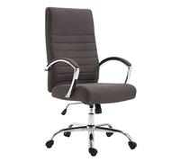 CLP Chaise de Bureau Ergonomique Valais en Tissu, Chaise pivotante Moderne réglable en Hauteur, jusqu'ŕ 136 kg, Couleur:Gris foncé