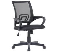 CLP Chaise de Bureau Genius I Chaise de Bureau réglable en Hauteur et recouverte de Filet, Couleur:Noir