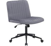 CLP Chaise de Bureau Kingman I Chaise pivotante avec Dossier I Chaise de Bureau rembourrée, réglable en Hauteur et pivotante Couleur:Gris foncé;Matériel:Velours