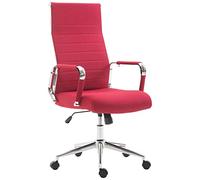 CLP Chaise De Bureau Kolumbus Tissu I Fauteuil De Direction Ergonomique I Confortable pour Les Longues Journées De Travail, Couleur:Rouge