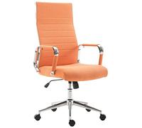 CLP Chaise De Bureau Kolumbus Tissu I Fauteuil De Direction Ergonomique I Confortable pour Les Longues Journées De Travail, Couleur:Orange