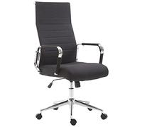 CLP Chaise De Bureau Kolumbus Tissu I Fauteuil De Direction Ergonomique I Confortable pour Les Longues Journées De Travail, Couleur:Noir