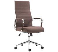 CLP Chaise De Bureau Kolumbus Tissu I Fauteuil De Direction Ergonomique I Confortable pour Les Longues Journées De Travail, Couleur:Marron