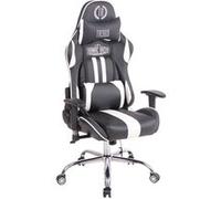 CLP Chaise de bureau Limit XM en similicuir , Noir / Blanc Noir / Blanc G