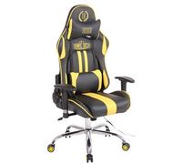 CLP Chaise de bureau Limit XM en similicuir , Noir / Jaune
