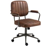 CLP Fauteuil de bureau Natrona – Similicuir, réglable & pivotant à 360° – Cognac