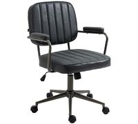 CLP Chaise De Bureau Natrona I Chaise De Bureau Ergonomique Réglable en Hauteur I Pivotant À 360 Degrés avec Fonction Bascule Rembourrée, Couleur:Noir Antique
