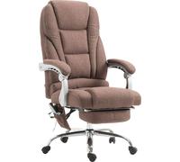 CLP Chaise de bureau Pacific tissu avec fonction massage pivotante et réglable en hauteur,marron