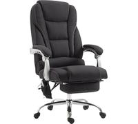 CLP Chaise de bureau Pacific tissu avec fonction massage pivotante et réglable en hauteur,noir