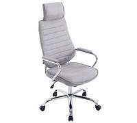 CLP Chaise De Bureau Rako en Tissu I Réglable en Hauteur Pivotante I Fauteuil De Bureau avec Accoudoirs Et roulettes I Mécanisme d'Inclinaison, Couleur:Gris Clair