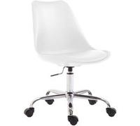 CLP Chaise de bureau Toulouse à coque en plastique , Blanc Blanc G