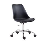 CLP Chaise de bureau Toulouse à coque en plastique , Noir