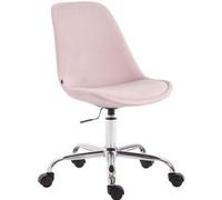 CLP Chaise de bureau Toulouse en velours , Rose Rose G