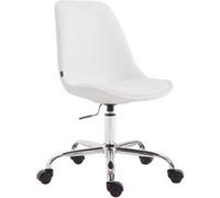 CLP Chaise de bureau Toulouse similicuir , Blanc Blanc G