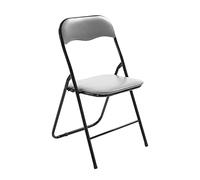 Chaise GENERIQUE Chaise pliable Felix - Piètement Métal Noir - Siège Gris
