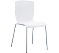 Chaise De Jardin Empilable R¿Sistante Aux Uv En Plastique Blanc