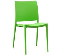 CLP Chaise de Jardin empilable et resistante aux intemperies Meton, Fauteuil avec Dossier, Resistant aux UV, Chaise exterieure en Plastique, Couleur:Vert