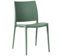 CLP Chaise de Jardin empilable et resistante aux intemperies Meton, Fauteuil avec Dossier, Resistant aux UV, Chaise exterieure en Plastique, Couleur:Olive