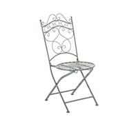 CLP Chaise de Jardin en Fer Forgé Indra Chaise en Fer avec Un Design Antique avec Dossier - Meuble de Jardin en Fer en Métal Couleur:Vert Antique