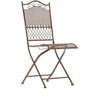 CLP Chaise de Jardin Pliante Kiran, Chaise en Metal Style Art Nouveau, Chaise de Balcon en Fer pour terrasse, Balcon et Jardin, Charme Campagne, Couleur:Marron Antique